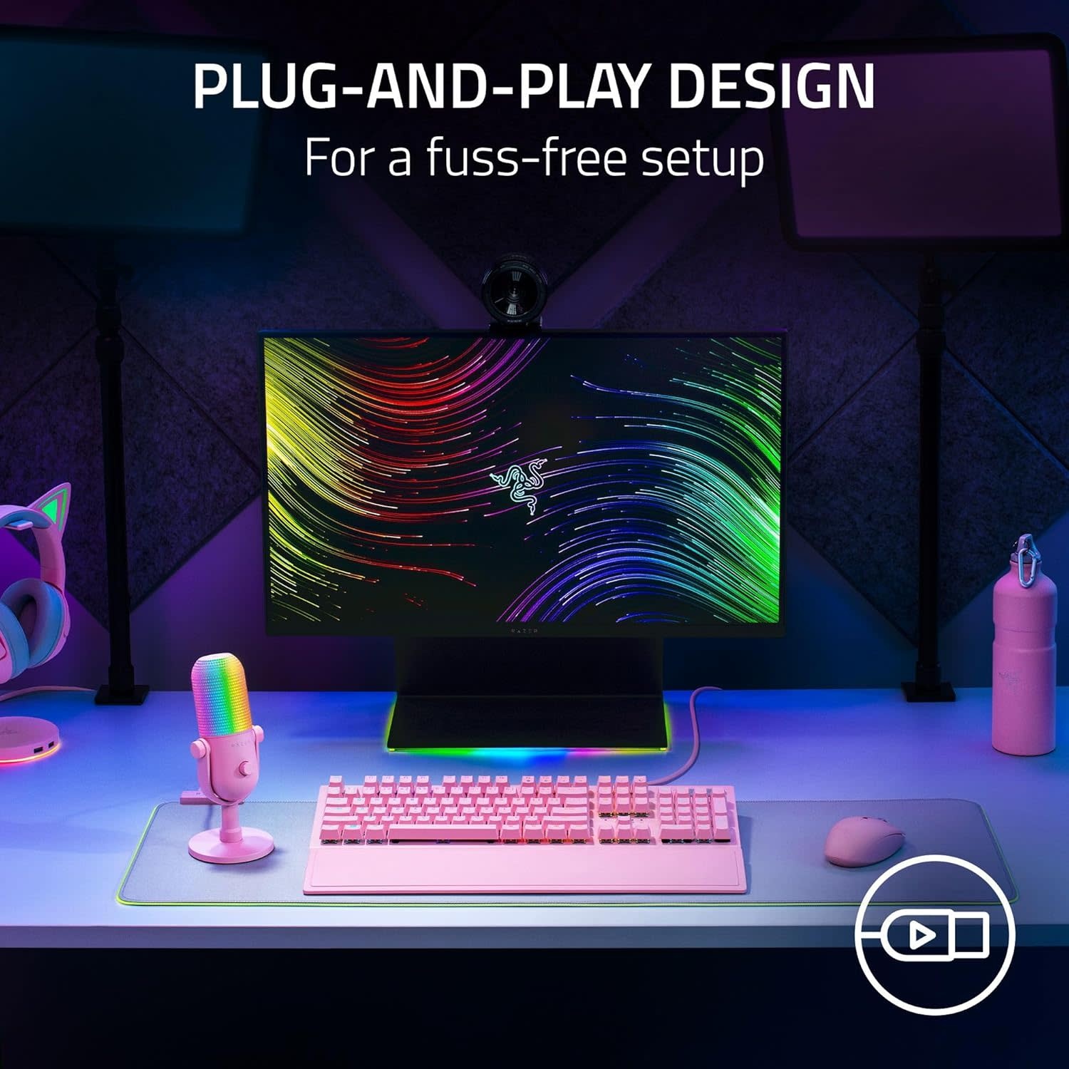 Razer Seiren V3 Chroma USB Condenser Microphone -Quartz