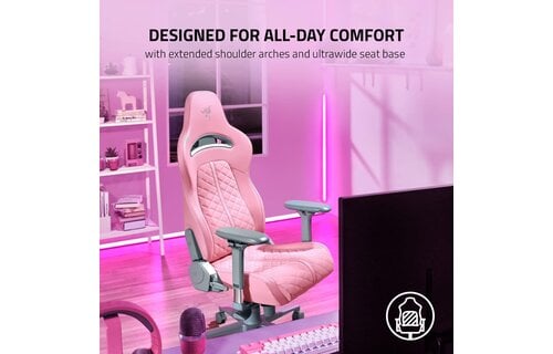 Razer Enki Gaming Chair with Adaptive Lumbar Support Synthetic Leather/Quartz (assembly required)