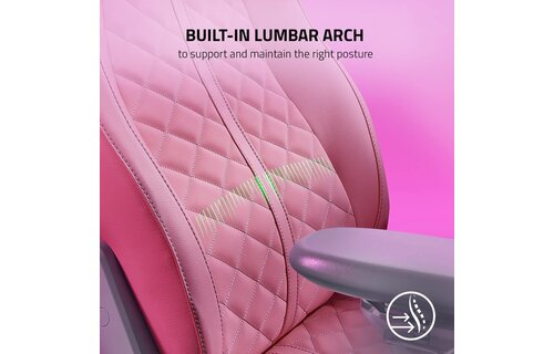 Razer Enki Gaming Chair with Adaptive Lumbar Support Synthetic Leather/Quartz (assembly required)