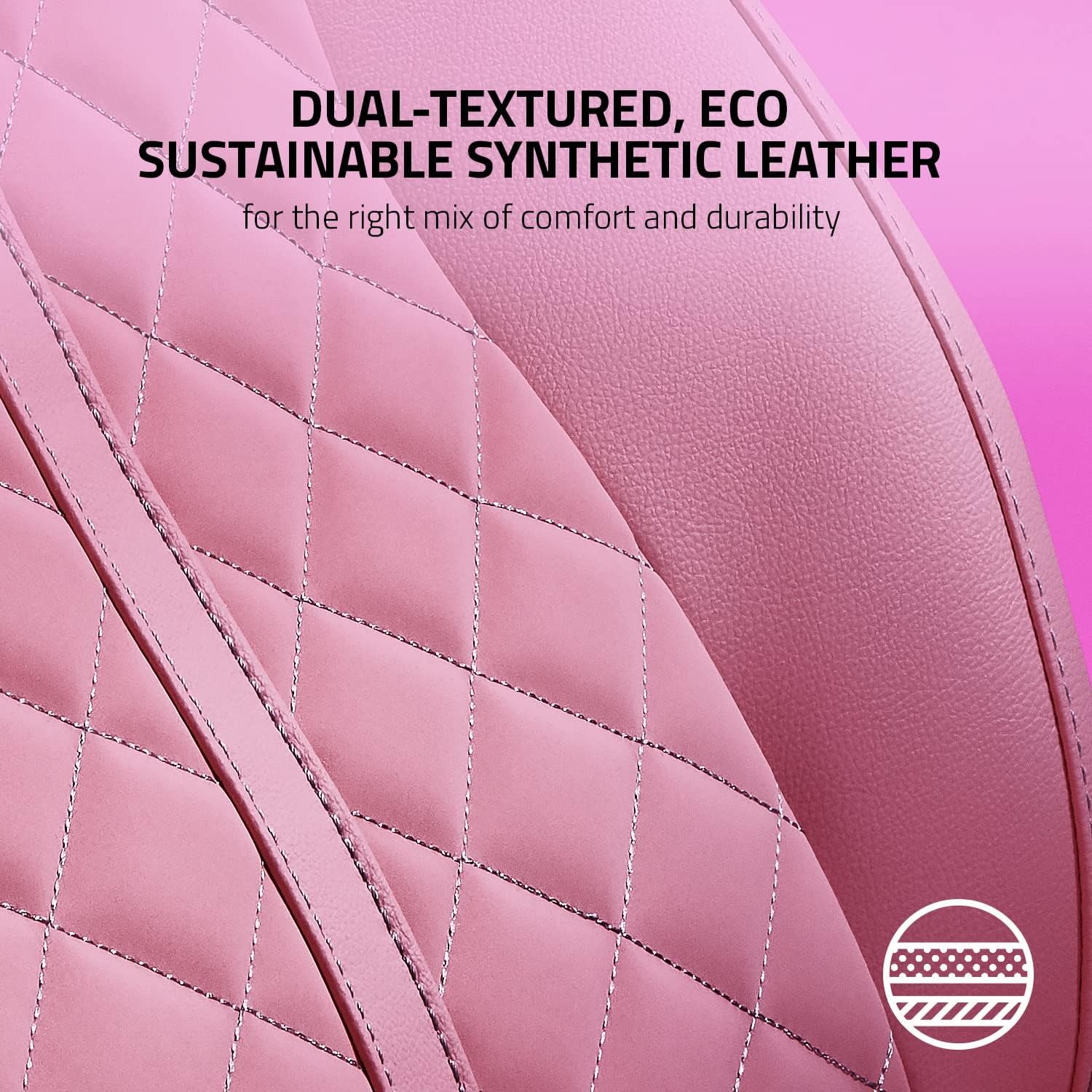 Razer Enki Gaming Chair with Adaptive Lumbar Support Synthetic Leather/Quartz (assembly required)