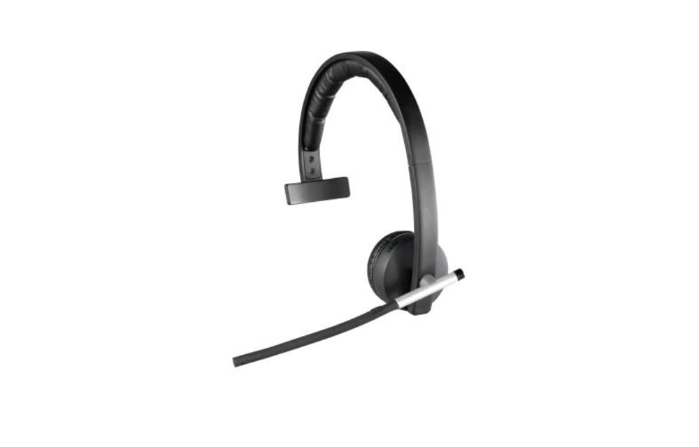 Logitech Wireless Headset Mono H820e with echo cancellation and a noisecancelling microphone, USB, Headset Controls, Indicator LED, PC/Mac/Laptop - Black