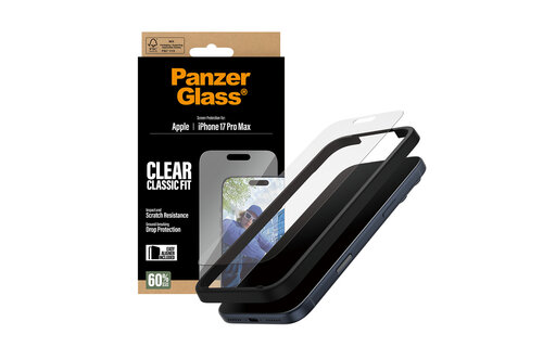 PanzerGlass® Screen Protector for iPhone 17 Pro Max Classic Fit w/Easyaligner