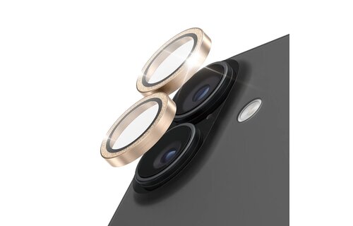 PanzerGlass® Hoops Camera Lens Screen Protector for iPhone 17/16/16 Plus Glitter Gold