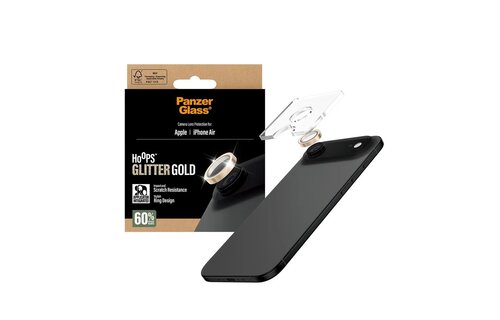 PanzerGlass® Hoops Camera Lens Screen Protector for iPhone Air Glitter Gold