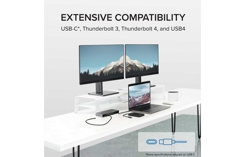 Plugable Thunderbolt™ 3 and USB-C Dual Display Dock with 96W Host Charging (11 ports) WSL