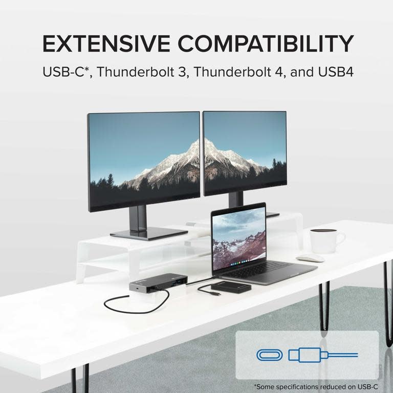 Plugable Thunderbolt™ 3 and USB-C Dual Display Dock with 96W Host Charging (11 ports) WSL
