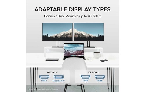 Plugable Thunderbolt™ 3 and USB-C Dual Display Dock with 96W Host Charging (11 ports) WSL