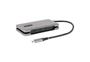 StarTech 4-Port USB-C Hub, 4x USB-C Ports, USB 3.2 Gen 2 (10Gbps) - Portable USB C Hub with 100W Power Delivery Pass-Through - USB Type C Hub w/ 12.6in/32cm Wrap-Around Cable