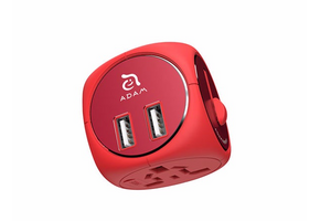 Adam Elements OMNIA TA502 travel adapter with Dual USB Red WSL