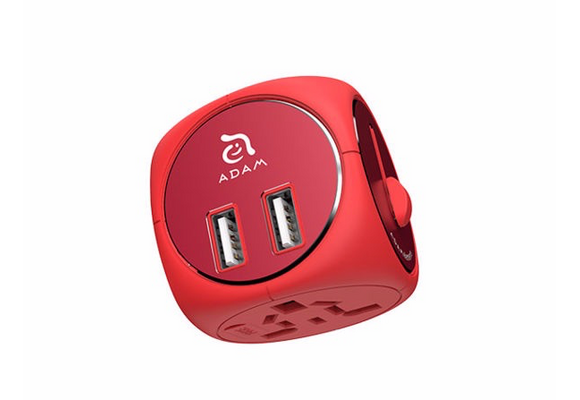 Adam Elements OMNIA TA502 travel adapter with Dual USB Red WSL