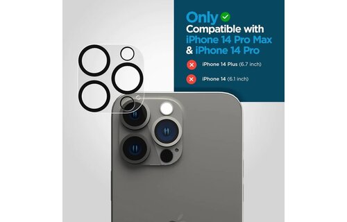 Case-Mate Rear Camera Glass Protector for iPhone 14 Pro Max/14 Pro ONLY - Clear WSL
