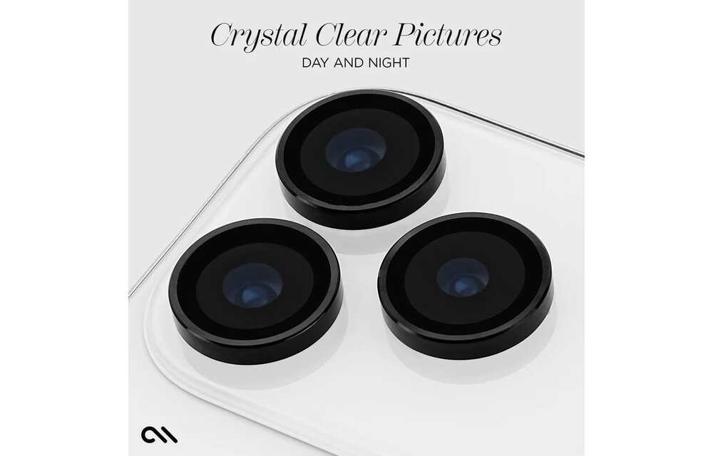 Case-Mate Rear Aluminum Ring Lens Protector for iPhone 17 Pro Max/17 Pro ONLY - Black