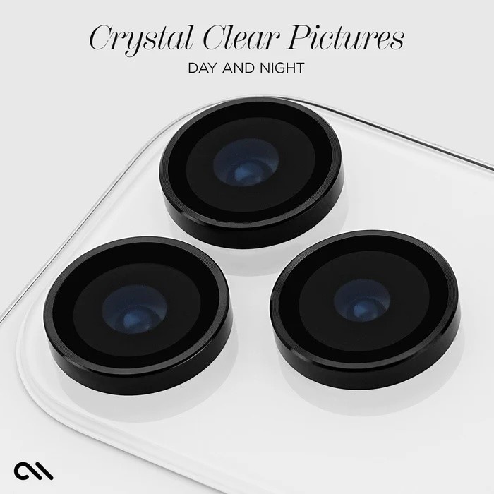 Case-Mate Rear Aluminum Ring Lens Protector for iPhone 17 Pro Max/17 Pro ONLY - Black