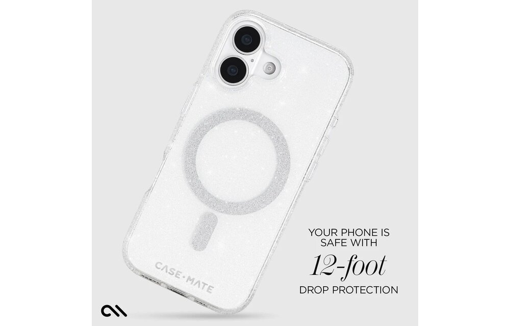 Case-Mate Sheer Twinkle Silver Case with Magsafe for iPhone 17