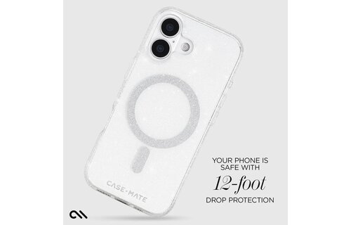 Case-Mate Sheer Twinkle Silver Case with Magsafe for iPhone 17