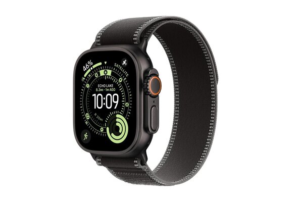 Apple Watch Ultra 3 (GPS + Cellular, 49mm Black Titanium Case with M/L Black Trail Loop) (Band fits 145-220mm wrists)