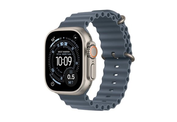 Apple Watch Ultra 3 (GPS + Cellular, 49mm Natural Titanium Case with Anchor Blue Ocean Band)
