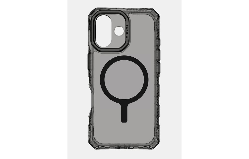 ItSkins Supreme R Clear Case with MagSafe for iPhone 17 - Graphite and Graphite Print