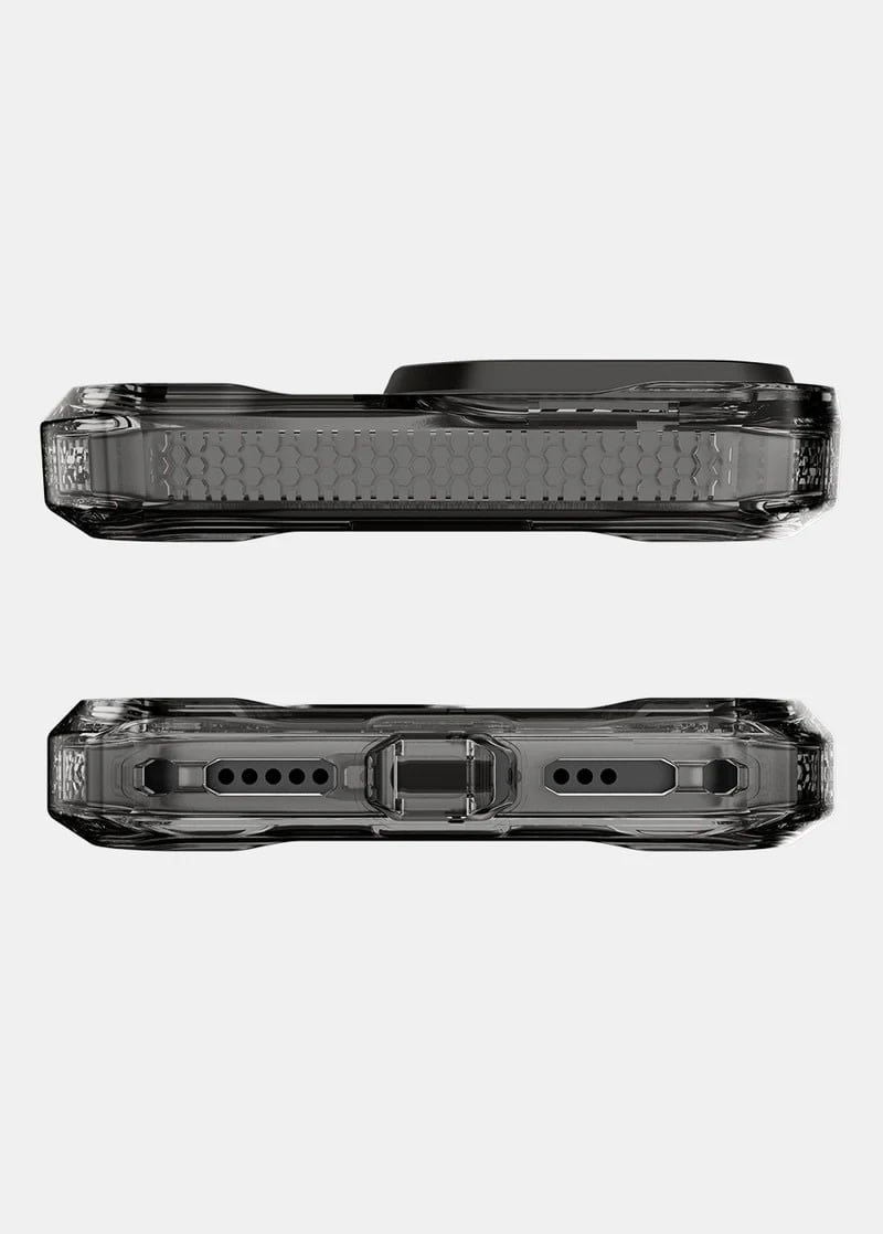 ItSkins Supreme R Clear Case with MagSafe for iPhone 17 - Graphite and Graphite Print