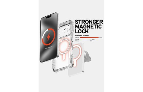 ItSkins Supreme R Clear Case with MagSafe for iPhone Air  - Transparent White Print