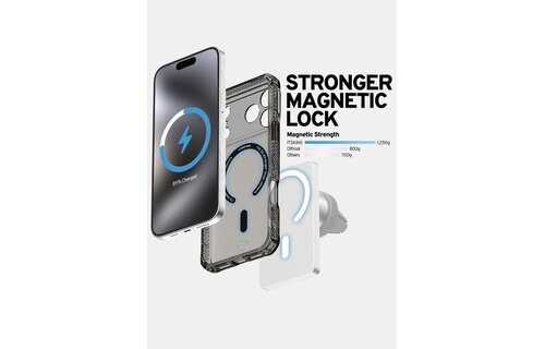 ItSkins Hybrid R Vapor Case with MagSafe for iPhone 17 Pro Max - Smoke