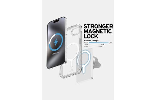 ItSkins Hybrid R Clear Case with MagSafe for iPhone 16e - Transparent