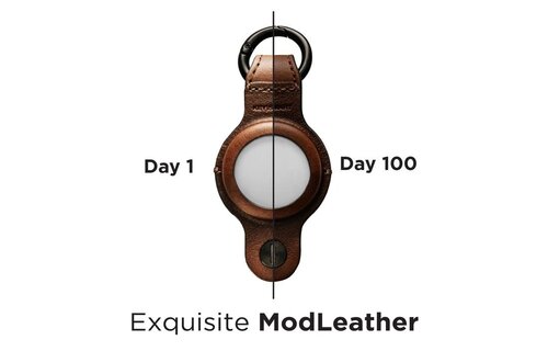 KeySmart Air Leather Smart Key Organizer w? Apple Find My Rustic Brown