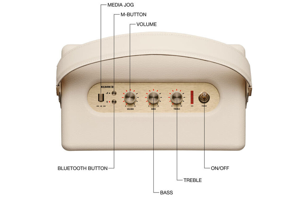 Marshall Kilburn III Bluetooth Speaker Cream