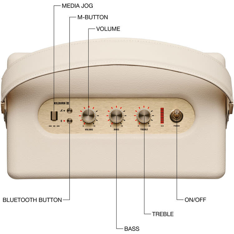 Marshall Kilburn III Bluetooth Speaker Cream