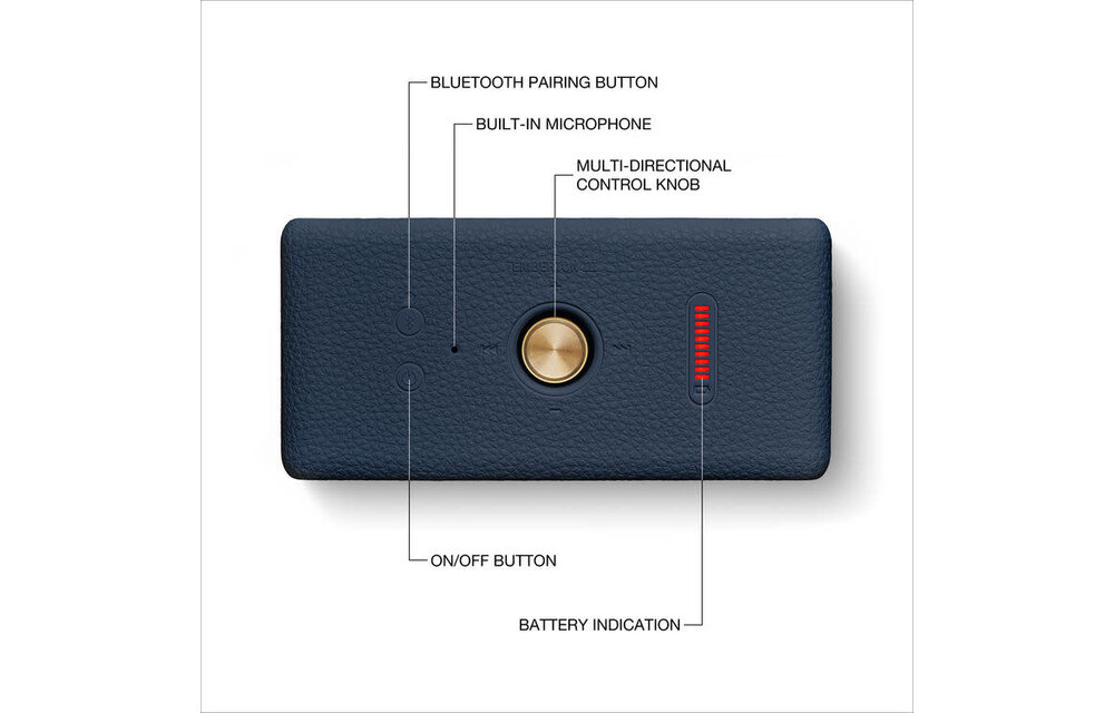 Marshall Emberton III Portable Bluetooth Speaker Midnight Blue