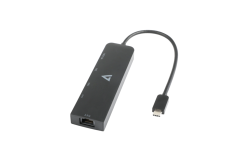V7 USB-C to Ethernet (RJ-45) Adapter Hub (2 x USB-C, 2 x USB-A)