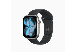 Apple Watch Series 11 (GPS, 46mm, Space Gray Aluminum Case, Black Sport Band - M/L) (Band fits 160 - 210mm wrists)