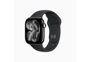 Apple Watch Series 11 (GPS, 42mm, Jet Black Aluminum Case, Black Sport Band - S/M) (Band fits 130 - 180mm wrists)