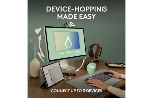 Logitech Pebble Keys 2 K380 Wireless Keyboard - Graphite