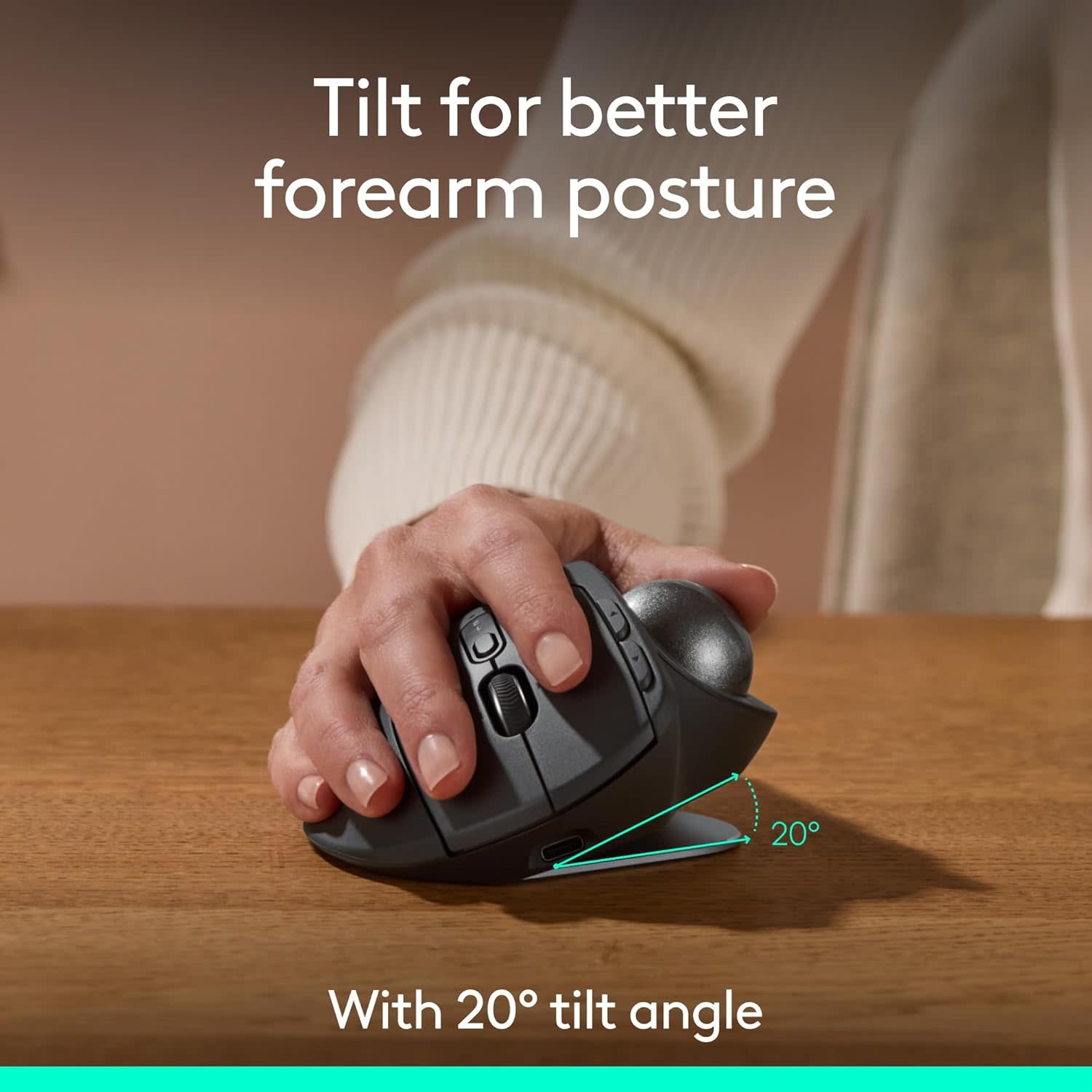 Logitech MX Ergo S Trackball - Graphite