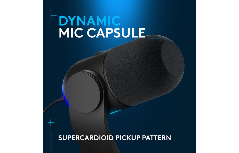 Logitech Yeti GX RCB USB-C Gaming  Microphone Black