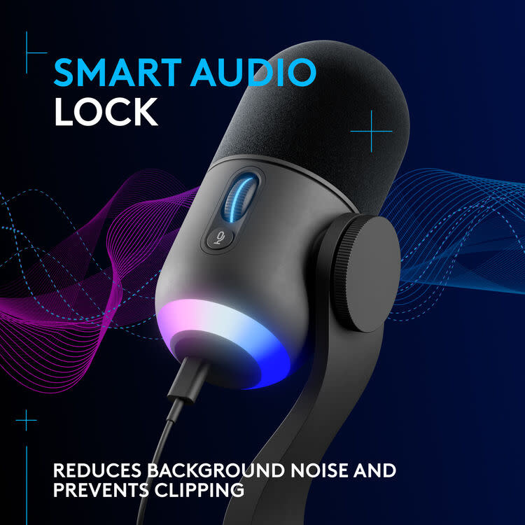 Logitech Yeti GX RCB USB-C Gaming  Microphone Black