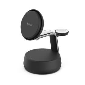 Belkin Ultra Charge  3-in-1 Magnetic Wireless Charging Stand with Qi2 25W Charcoal