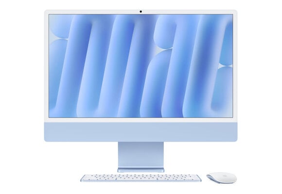Apple 24" iMac, Blue, 4.5K (4480 x 2520) Display,  M4 (10-Core CPU, 10-Core GPU), 24GB, 512GB, macOS (late 2024)