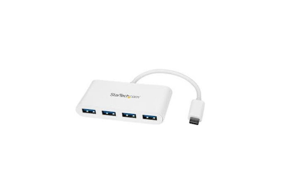 StarTech USB C Bus Powered Hub | 4 Port USB C to 4 USB 3.0 Port(s) | WHITE