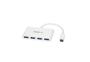 StarTech USB C Bus Powered Hub | 4 Port USB C to 4 USB 3.0 Port(s) | WHITE
