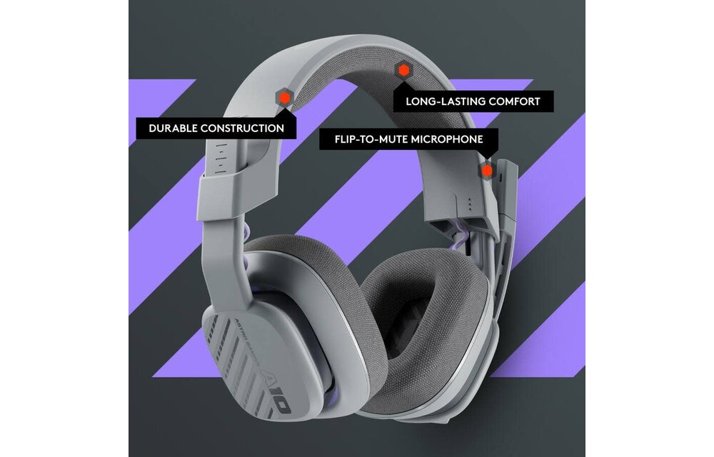 Logitech ASTRO Gaming A10 Gen 2 Wired Gaming Headset Cross Platform - Gray