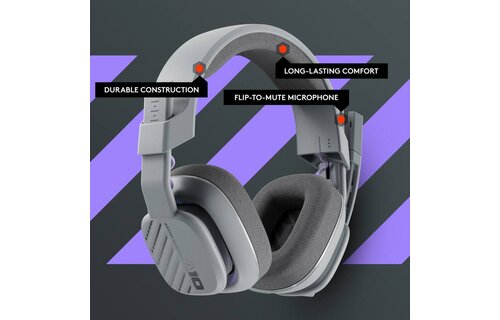 Logitech ASTRO Gaming A10 Gen 2 Wired Gaming Headset Cross Platform - Gray
