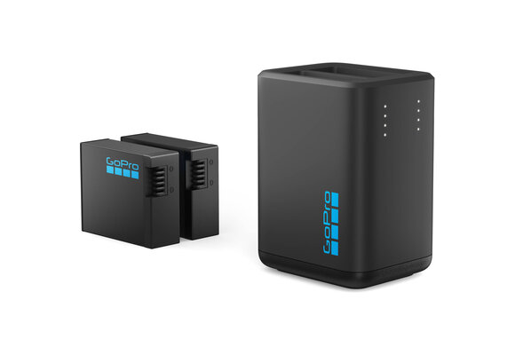 GoPro Dual Battery Charger + 2 Enduro Batteries for HERO 13  Black