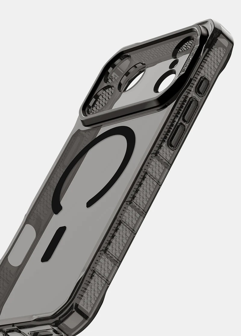 ItSkins Supreme R Clear Case with MagSafe for iPhone 17 Pro  - Graphite and Graphite Print