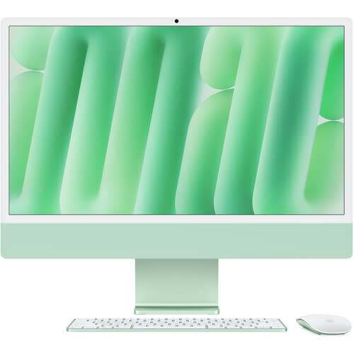 Apple 24" iMac, Green, 4.5K (4480 x 2520) Display,  M4 (10-Core CPU, 10-Core GPU), 24GB, 512GB, macOS (late 2024)