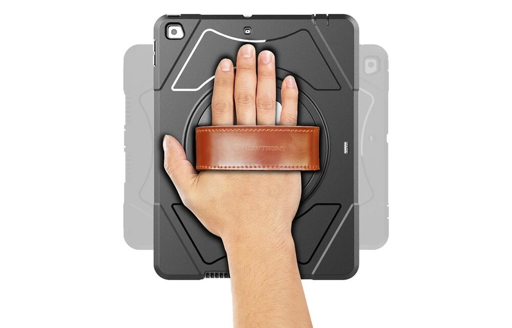 Trent Glada Rugged Case  iPad 10.2-Inch 9th Gen (2021) & 8th Gen (2020) & 7th Gen (2018) black with strap and pencil holder NT102GP