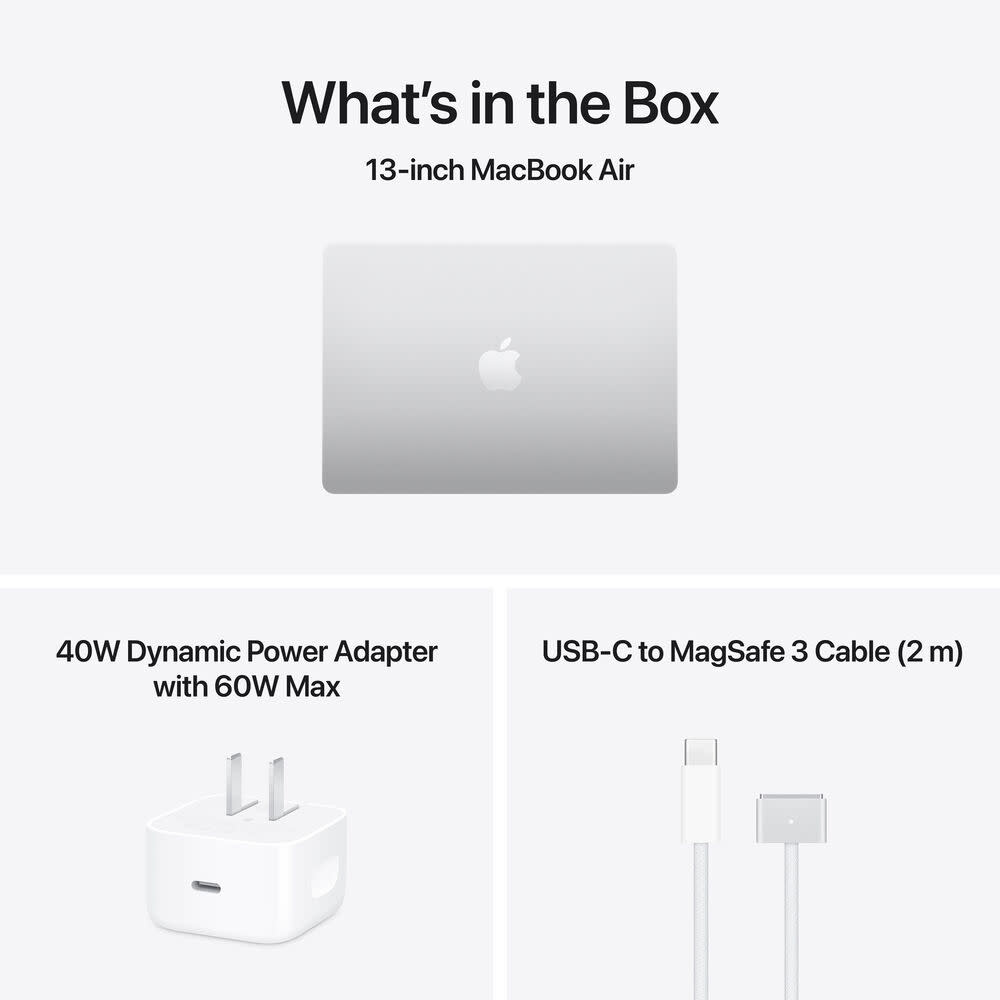 Apple MacBook Air | 13.6" | M5 | 10-core CPU and 8-core GPU | 16GB | 512GB | MacOS | Silver