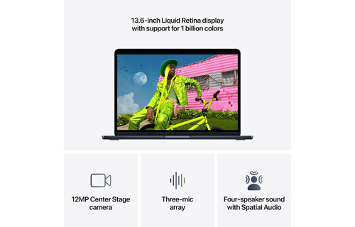 Apple MacBook Air | 13.6" | M5 | 10-core CPU and 8-core GPU | 16GB | 512GB | MacOS | Midnight