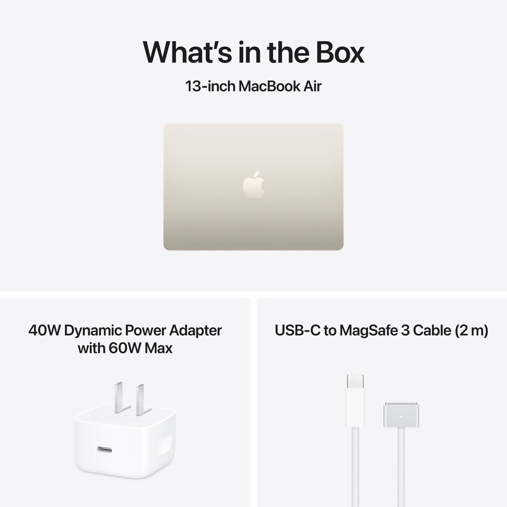 Apple MacBook Air | 13" | M5 | 10-core CPU and 10-core GPU | 16GB | 1TB | MacOS | Starlight